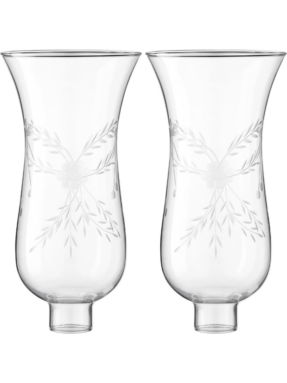Clear Hurricane Lamp Shades - 2 Pcs, 1.625" x 10", Perfect for Home Decor